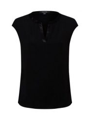 Comma Koszula Kobiety wiskoza czarny, 36. Czarne koszule damskie Comma, bez wzorów, z dżerseju, biznesowe, bez kołnierzyka, bez ramiączek. Za 249.95 zł.