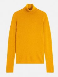 Perfect Cashmere Kaszmirowy golf "Ashley" w kolorze musztardowym rozmiar: S. Żółte golfy damskie Perfect Cashmere, s, bez wzorów, z kaszmiru, bez ramiączek. Za 356.61 zł.