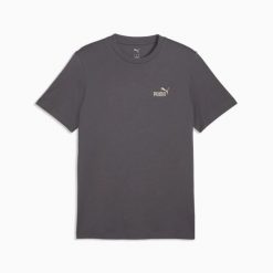 Koszulka sportowa męska Puma ESS SMALL. Niebieskie t-shirty sportowe męskie Puma, m, z bawełny, bez ramiączek, do biegania. Za 80.50 zł.