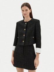 Motivi Marynarka Q607Q000741N Czarny Regular Fit. Czarne marynarki i żakiety damskie Motivi, bez wzorów, z syntetyku. Za 379.99 zł.