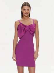 Rinascimento Sukienka koktajlowa CFC0117420003 Fioletowy Slim Fit. Fioletowe sukienki damskie RINASCIMENTO, s, bez wzorów, z syntetyku, wizytowe, bez kołnierzyka, bez ramiączek. Za 419.99 zł.