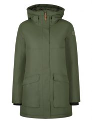 Westfjord Parka "Krafla" w kolorze khaki rozmiar: L. Brązowe parki damskie Westfjord, l, z aplikacjami, ze skóry. Za 368.96 zł.
