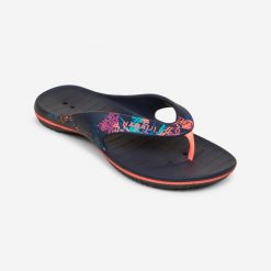 Japonki basenowe damskie Nabaiji Tonga 500 Tra. Czerwone klapki damskie NABAIJI, bez wzorów, bez obcasa. W wyprzedaży za 44.99 zł.