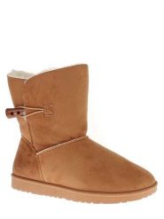 ISLAND BOOT Botki zimowe "Emmy" w kolorze jasnobrązowym rozmiar: 40. Brązowe botki damskie Island Boot, na zimę, z materiału, bez obcasa, bez zapięcia. Za 140.86 zł.