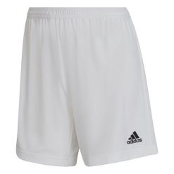 Spodenki damskie Addidas Entrada 22. Białe szorty damskie Adidas, bez wzorów, z materiału, eleganckie. Za 60.99 zł.