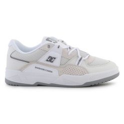 Buty DC Shoes Construct ADYS100822-OW białe. Białe buty sportowe na co dzień męskie z materiału, bez zapięcia. Za 544.84 zł.