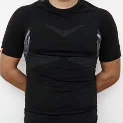 Koszulka treningowa. Czarne t-shirty damskie FENC'IT, m, bez wzorów, z bawełny, bez kołnierzyka. Za 49.99 zł.
