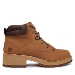 Trapery Timberland. Brązowe trapery damskie Timberland, bez obcasa. Za 739.99 zł.