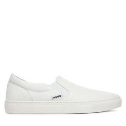 Tenisówki HUGO. Białe trampki i tenisówki męskie Hugo, bez wzorów, bez zapięcia. Za 349.99 zł.