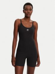 Adidas Kombinezon Essentials JC6212 Czarny Slim Fit. Czarne kombinezony damskie Adidas, l, bez wzorów, z bawełny, bez kołnierzyka, bez ramiączek. Za 129.99 zł.