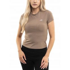 Koszulka Kobieta Sportowa Fila T-shirt Bluzka Krótki Rękaw Bawełniana M. Brązowe bluzki sportowe damskie Fila, m, bez wzorów, z bawełny, bez ramiączek. Za 84.00 zł.