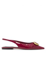 Nine West Sandały WFA2551-1 Czerwony. Czerwone sandały damskie Nine West, bez wzorów, ze skóry, bez obcasa, na płaskiej podeszwie. Za 199.99 zł.