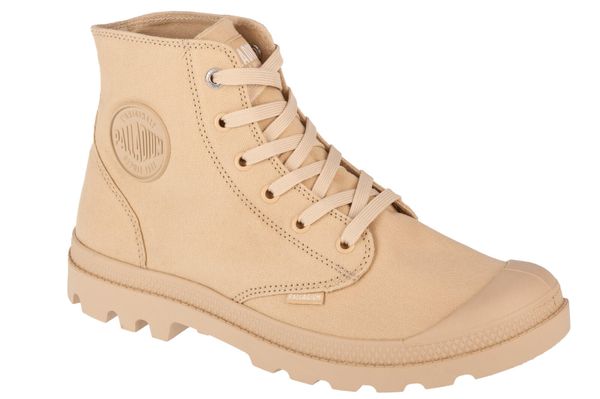Buty sportowe Sneakersy unisex, Palladium Mono Chrome. Brązowe buty sportowe na co dzień damskie Palladium, bez wzorów, z materiału, trekkingowe. Za 309.99 zł.