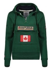 ANAPURNA Bluza "Gymana" w kolorze ciemnozielonym rozmiar: S. Zielone bluzy z kapturem damskie ANAPURNA, s. Za 100.99 zł.
