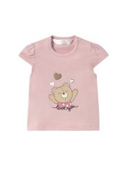 Mayoral T-Shirt 1070 Różowy Regular Fit. Czerwone koszulki dziewczęce Mayoral, m, bez wzorów, z bawełny, bez ramiączek. Za 29.99 zł.