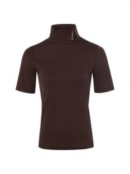 Marc Cain Koszulka Kobiety Bawełna brązowy, 36. Brązowe t-shirty damskie Marc Cain, bez wzorów, z bawełny, bez kołnierzyka. Za 749.95 zł.