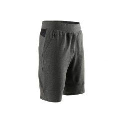 Spodenki Gym & Pilates 560 Slim męskie. Szare szorty męskie DOMYOS, m, z bawełny, na fitness i siłownię. Za 69.99 zł.