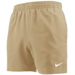 Spodenki kąpielowe Nike Essential 5 - męskie, regularny krój. Brązowe kąpielówki męskie Nike, m, bez wzorów, z materiału, do pływania. Za 121.99 zł.