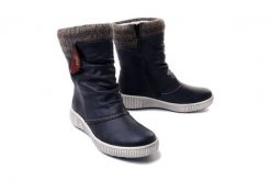 RIEKER Z6693-14 blue, kozaki damskie. Niebieskie kozaki damskie Rieker, bez obcasa. Za 359.90 zł.