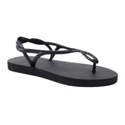 Japonki plażowe damskie Cressi Marbella Strap. Czarne klapki damskie CRESSI, bez wzorów, bez obcasa. Za 29.99 zł.