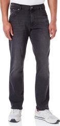 WRANGLER TEXAS SLIM MĘSKIE SPODNIE JEANSOWE BLACK DIRT W12SHP094 112145795. Czarne spodnie materiałowe męskie Wrangler, bez wzorów, z jeansu. Za 229.99 zł.
