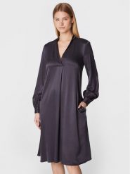 Peserico Sukienka codzienna S02172 Granatowy Regular Fit. Niebieskie sukienki damskie Peserico, na co dzień, s, bez wzorów, z wiskozy, bez kołnierzyka, bez ramiączek, proste. Za 2,429.00 zł.