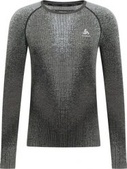 Koszulka termoaktywna z długim rękawem męska. Szare t-shirty sportowe męskie Odlo, m, z elastanu, bez ramiączek, do biegania. Za 369.99 zł.
