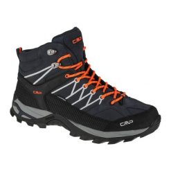 Buty CMP Rigel Mid 3Q12947-56UE czarne. Czarne buty trekkingowe męskie z gumy, bez zapięcia. Za 604.67 zł.