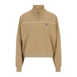 Bluza damska FILA Liebau Aop Half Zip. Brązowe bluzy bez kaptura damskie Fila, l. Za 199.99 zł.