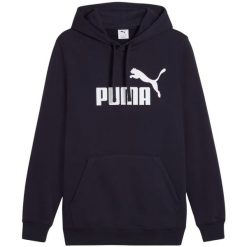 Bluza męska Puma ESS No.1 Logo Hoodie TR. Białe bluzy bez kaptura męskie Puma, bez wzorów, sportowe, bez kołnierzyka, bez ramiączek. Za 159.00 zł.