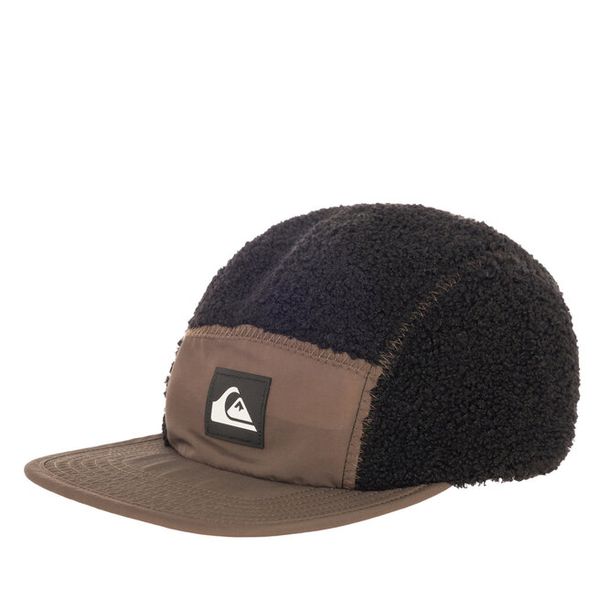 Czapka z daszkiem Quiksilver. Brązowe czapki męskie Quiksilver, bez wzorów. Za 139.99 zł.
