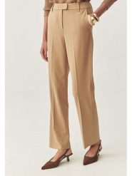 TATUUM Spodnie "Sas" w kolorze karmelowym rozmiar: 40. Brązowe spodnie materiałowe damskie Tatuum, bez wzorów, z materiału, z podwyższonym stanem. Za 202.98 zł.