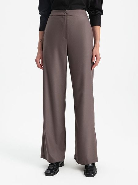 BGN Spodnie w kolorze antracytowym rozmiar: 38. Czarne spodnie materiałowe damskie BGN, bez wzorów, z materiału, z podwyższonym stanem. Za 184.02 zł.