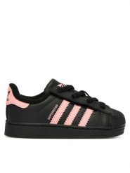 Adidas Sneakersy Superstar II Cf El I JP9470 Czarny. Czarne buty sportowe dziewczęce Adidas, bez wzorów, ze skóry, bez zapięcia. Za 279.99 zł.