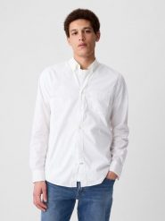 GAP Koszula - Slim fit - w kolorze białym rozmiar: XXL. Białe koszule męskie GAP, xxl, bez wzorów, bez kołnierzyka, bez ramiączek. Za 73.76 zł.