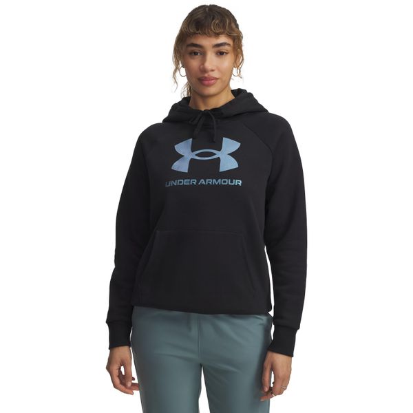 Bluza damska z kapturem Under Armour Rival Shimmer. Czarne bluzy sportowe damskie Under Armour, s, z bawełny. Za 274.10 zł.