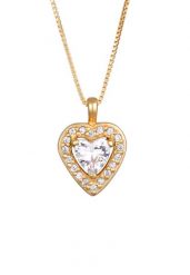 Elli Damski wisiorek serce miłość z cyrkoniami ze srebra próby 925 Sterling Silver Naszyjniki 1 ct. Szare naszyjniki damskie Elli, srebrne. Za 283.99 zł.