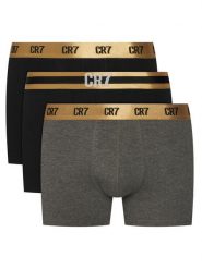 Cristiano Ronaldo CR7 Komplet bokserek 8108-49 Czarny. Czarne bokserki męskie Cristiano Ronaldo CR7, bez wzorów, z bawełny. Za 229.99 zł.