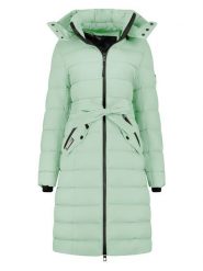 Geographical Norway Płaszcz zimowy "Cabima" w kolorze miętowym rozmiar: XXL. Zielone płaszcze damskie Geographical Norway, na zimę, xxl, bez wzorów, z puchu. Za 321.97 zł.