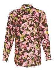 MOSS COPENHAGEN Koszula "Electa" ze wzorem rozmiar: S/M. Zielone koszule damskie MOSS COPENHAGEN, m, bez wzorów, z wiskozy, klasyczne, bez kołnierzyka, bez ramiączek. Za 118.28 zł.