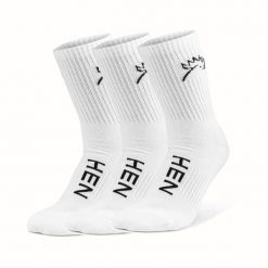 Skarpety sportowe do połowy łydki – Everyday – białe – zestaw 3 par. Białe skarpetki męskie HEN SPORTSGEAR, bez wzorów, z bawełny. Za 19.99 zł.