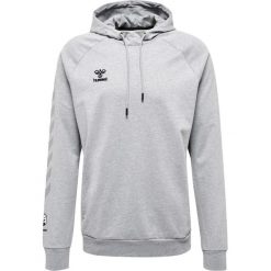 Bawełniana bluza z kapturem Hummel Move Grid. Szare bluzy sportowe męskie HUMMEL, bez wzorów, z bawełny, sportowe, bez kołnierzyka, bez ramiączek. Za 251.50 zł.