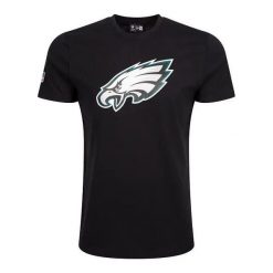 Koszulka Eagles NFL. Czarne t-shirty sportowe męskie New Era, xs, z materiału, bez ramiączek, do piłki nożnej. Za 126.50 zł.