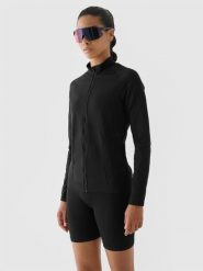 4F Bluza treningowa bezszwowa rozpinana bez kaptura 4F x Anna Lewandowska - czarna S/M. Czarne bluzy bez kaptura damskie 4f, m, z dzianiny. W wyprzedaży za 119.99 zł.