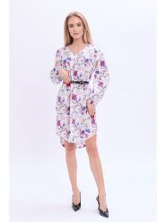 Marks & Spencer Sukienka w kolorze kremowo-niebiesko-jasnoróżowym rozmiar: 44. Brązowe sukienki damskie Marks & Spencer, na co dzień, bez wzorów, z bawełny, bez kołnierzyka, bez ramiączek, mini, proste. Za 87.81 zł.
