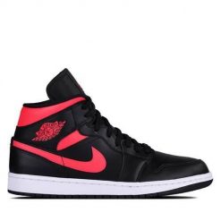Buty do chodzenia damskie Nike Air Jordan 1 Retro Mid. Czarne obuwie do biegania damskie Nike, Nike Air Jordan. Za 917.00 zł.