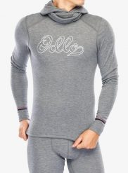 Bluza termoaktywna męska Odlo Active Warm Originals BL Top Facemask LS. Szare bluzy z kapturem męskie Odlo, m, z materiału. Za 258.49 zł.