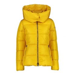 Kurtka puchowa z kapturem na zamek błyskawiczny damska CMP. Żółte kurtki damskie CMP, bez wzorów, z puchu, z kapturem. W wyprzedaży za 429.10 zł.