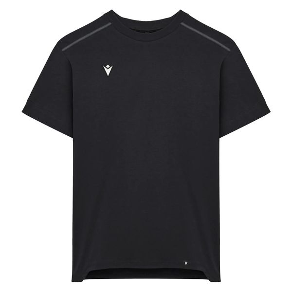 Bawełniana koszulka Macron Andros. Czarne t-shirty sportowe męskie Macron, z bawełny, bez ramiączek, do piłki nożnej. Za 179.00 zł.