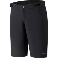 Spodenki rowerowe MTB/Enduro męskie Shimano Fukui Shorts. Czarne szorty męskie SHIMANO, bez wzorów, sportowe. Za 269.90 zł.